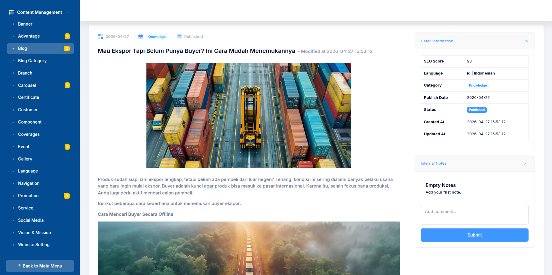 Content Management & Analytics Platform screenshot 5