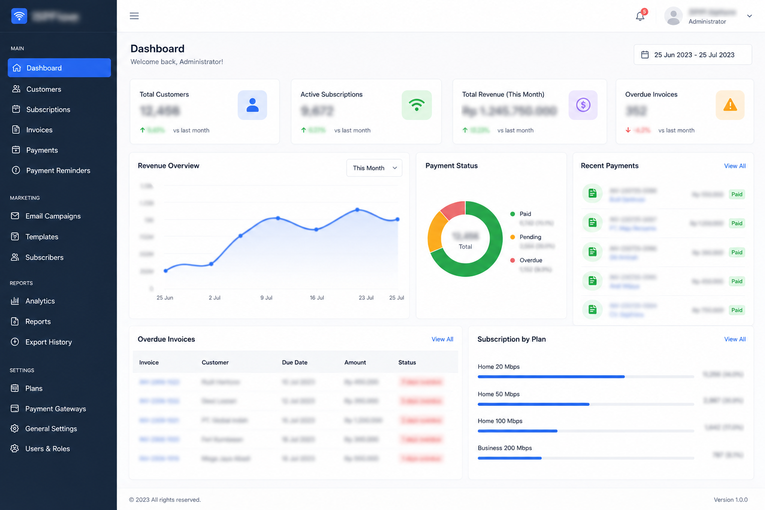 ISP Customer Payment Management System
