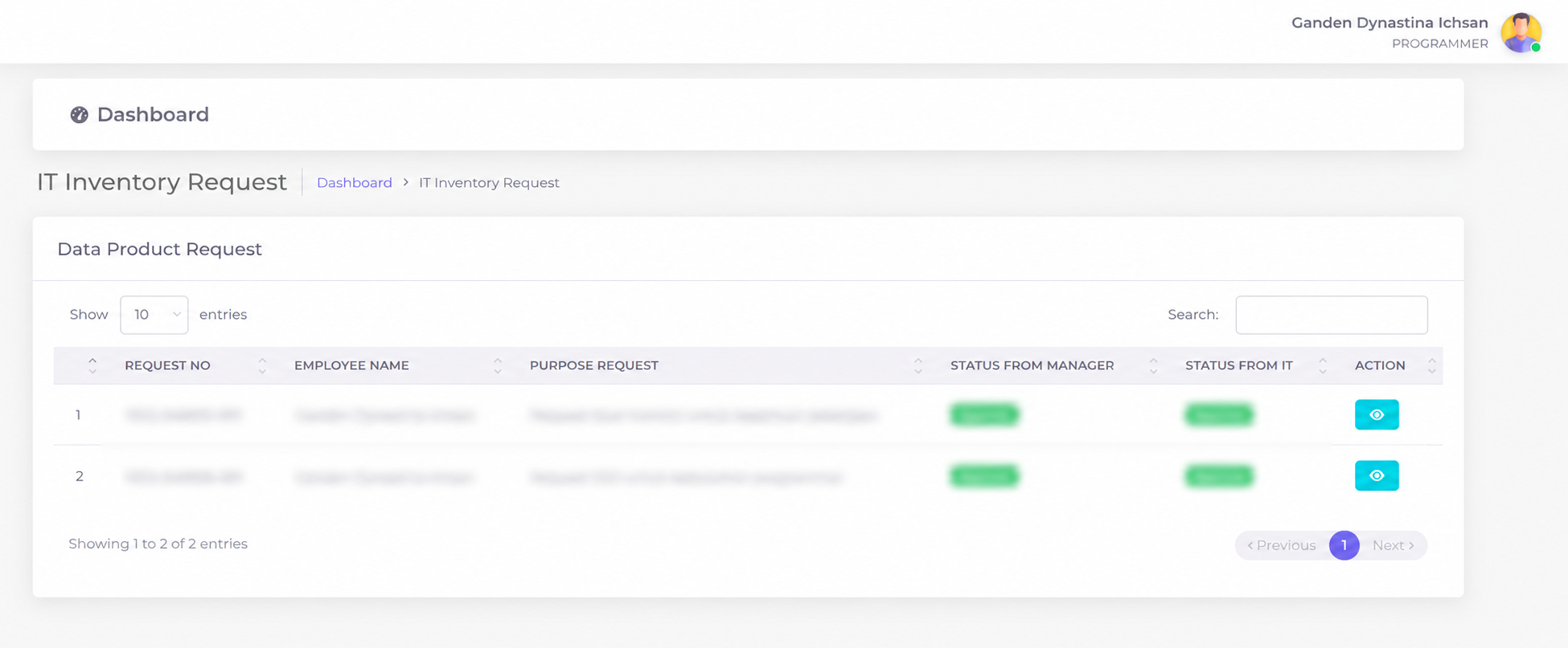 IT Division Management System screenshot 2