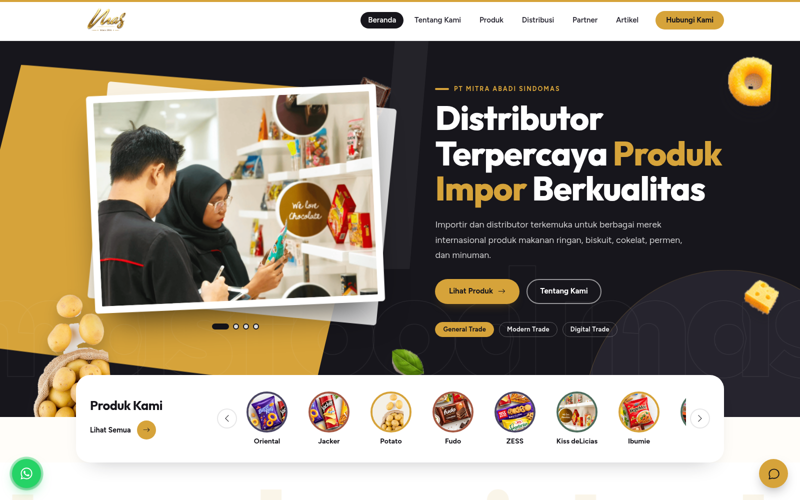 Mas Food — FMCG Distributor Company Profile on the Sitetisfy Platform